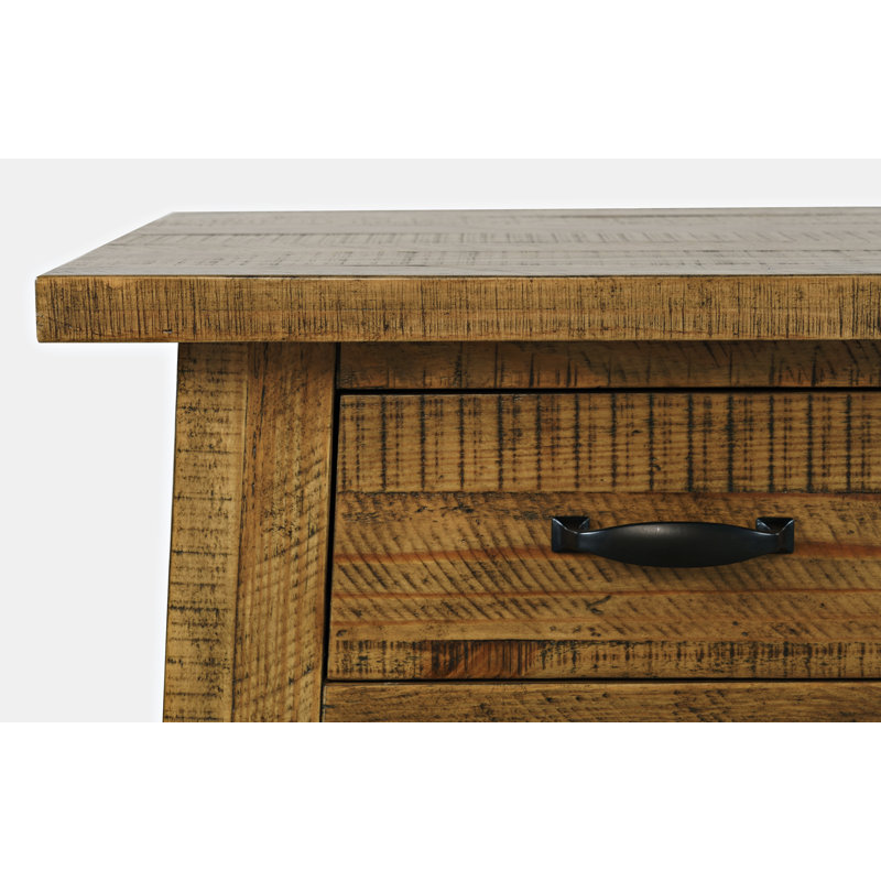Table de canapé en acacia rustique délavé 50 po - Doré, Doré