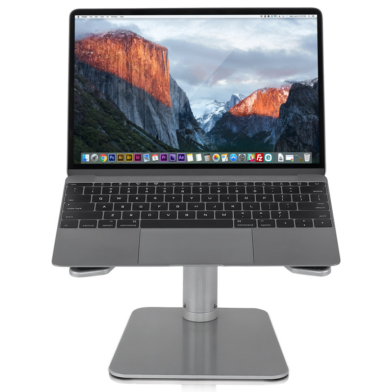 Mount-It! Height Adjustable Laptop Stand For Desk | Properly Positions For Head, Neck, Back & Wrists