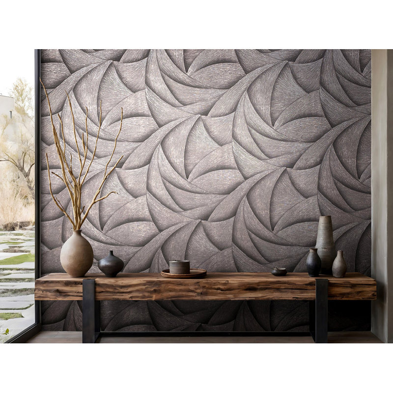 Galerie Odyssey Wave Pattern Wallpaper, Dark Grey
