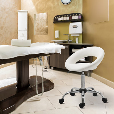 Maysen Backed Adjustable Height Ergonomic Active Stool Wheels
