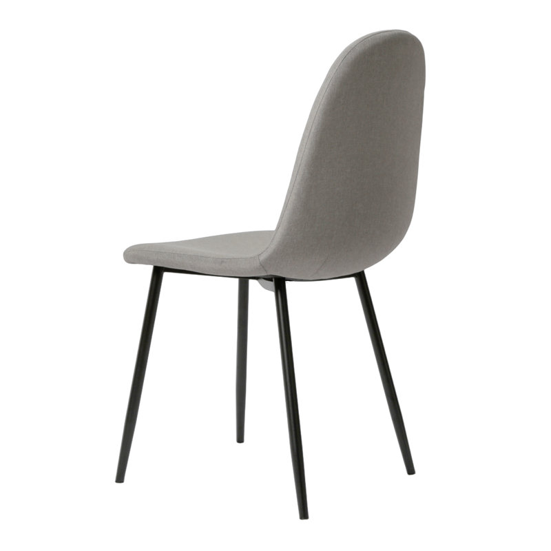 Asteria - Linen Dining Chairs - Modern Kitchen & Dining Seating, Black, Beige, 2