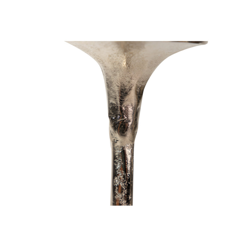 Aluminum Tabletop Candlestick, Silver, 30cm H x 14cm W x 14cm D