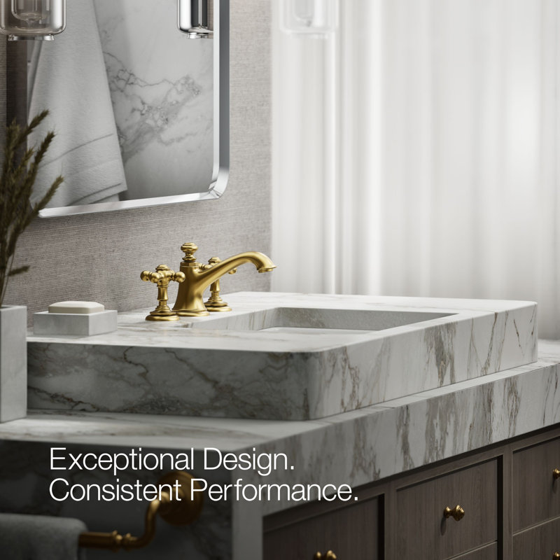 Artifacts® Bathroom Sink Cross Handles, Vibrant Brushed Moderne Brass
