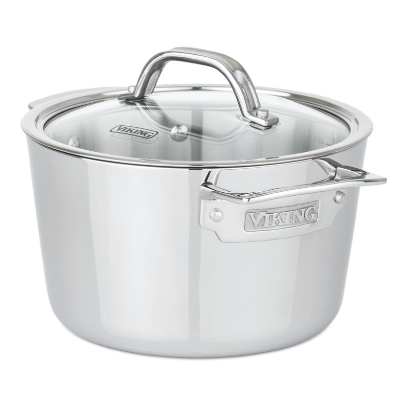 Viking Contemporary 3-Ply Dutch Oven with Glass Lid, 3.4 Qt.