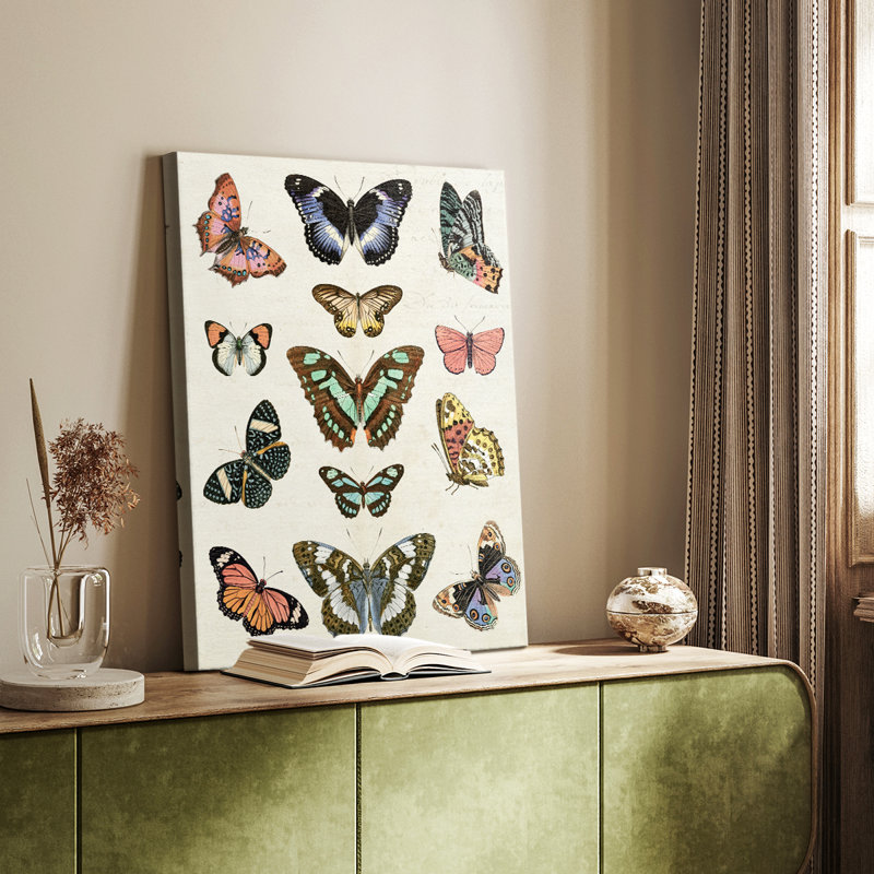 Flutterbys I -Gallery Wrapped Cavas, 18" H x 12" W