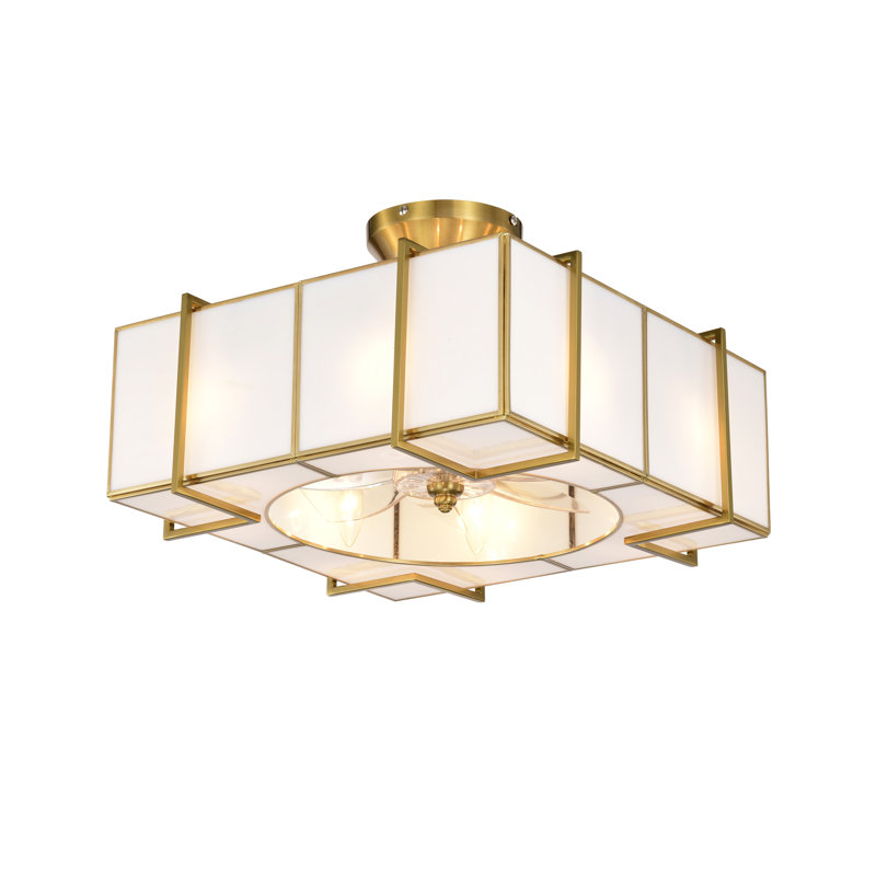Plafonnier éclairé en verre Tiffany Olapine