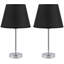 Ensemble de lampes de table argentées 15,7 po Ekemini-1422305241
