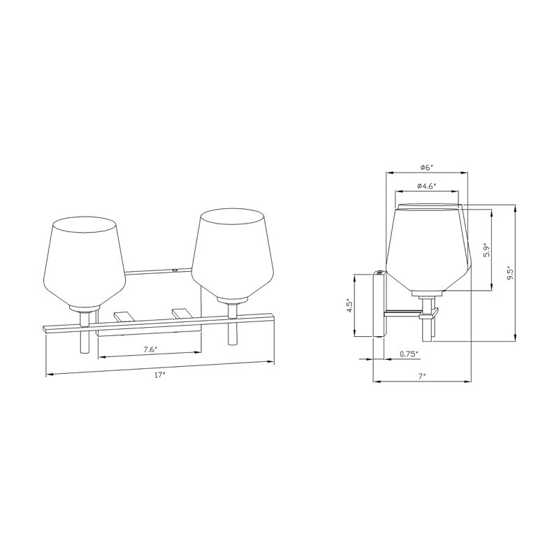 Azaruddin 2 - Light Dimmable Vanity Light