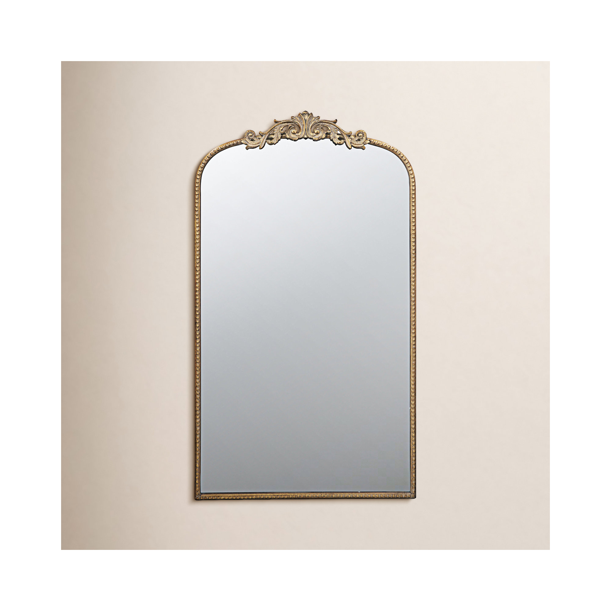 Emmeline Metal Arch Mirror, 42" x 24", Gold