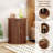 Set of 2 Mid Century Modern End Tables with Tambour Door - Round Fluted Wood Nightstands for Bedroom or Living Room,Finish Storage Side Tables(Brown)-1851925123-1851925122