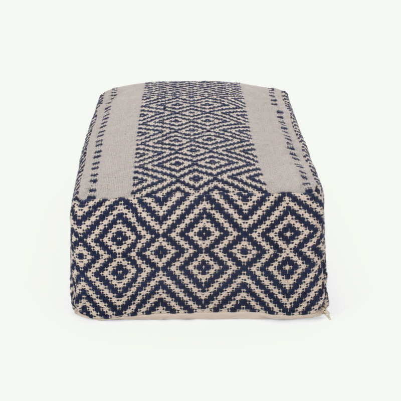 Repose-pieds Juniper, naturel, bleu et blanc
