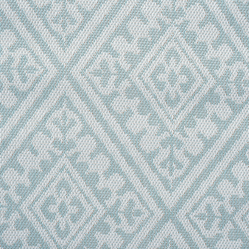 Tapis bleu clair à tissage plat Campbelltown, Rond 7 pi 11 po
