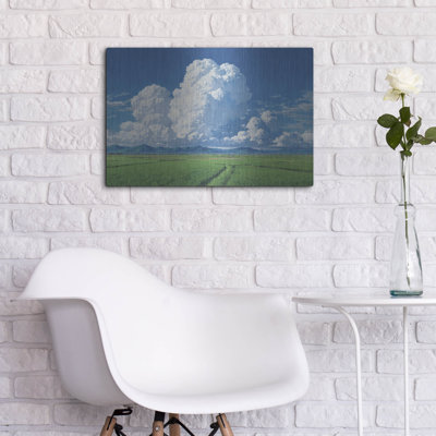  «Cloudy Skies 3» par Ann Klee, art mural en métal, 24 po x 16 po