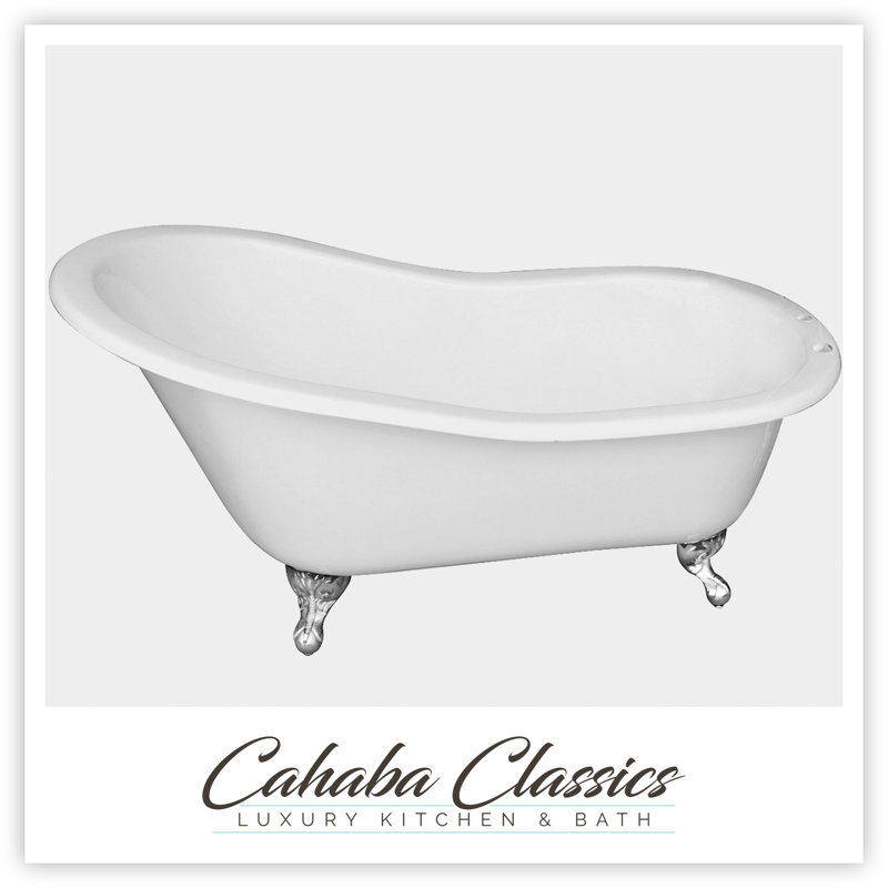 Baignoire de trempage à pattes 67" x 29", Chrome poli