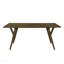 Table de salle à manger contemporaine à finition noyer avec base en bois massif