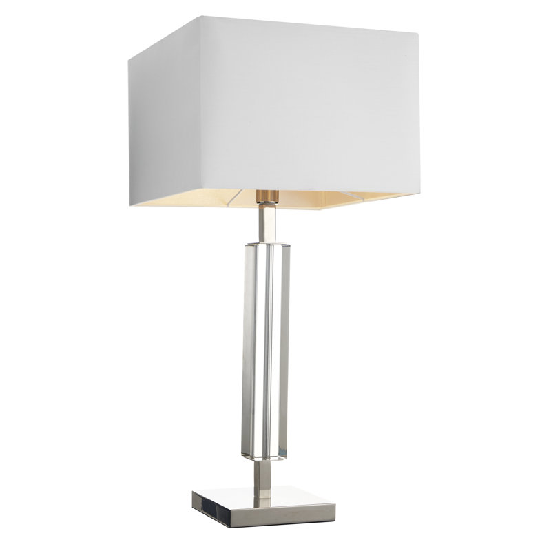 Nev Crystal Table Lamp, Silver
