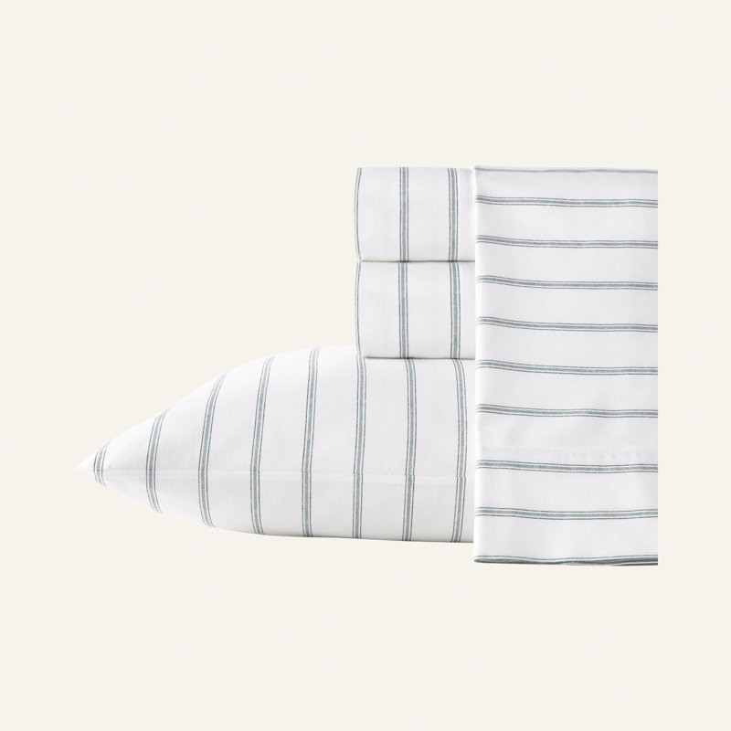 Ensemble de draps en coton Stone Cottage Trenton, Ensemble de draps pour grand lit avec drap-housse , Gris