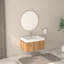 Meuble-lavabo peu encombrant en contreplaqué, conception minimaliste moderne pour les salles de bain compactes