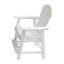 Chaise de bar avec accoudoirs, ensemble de 2 chaises de patio, blanc