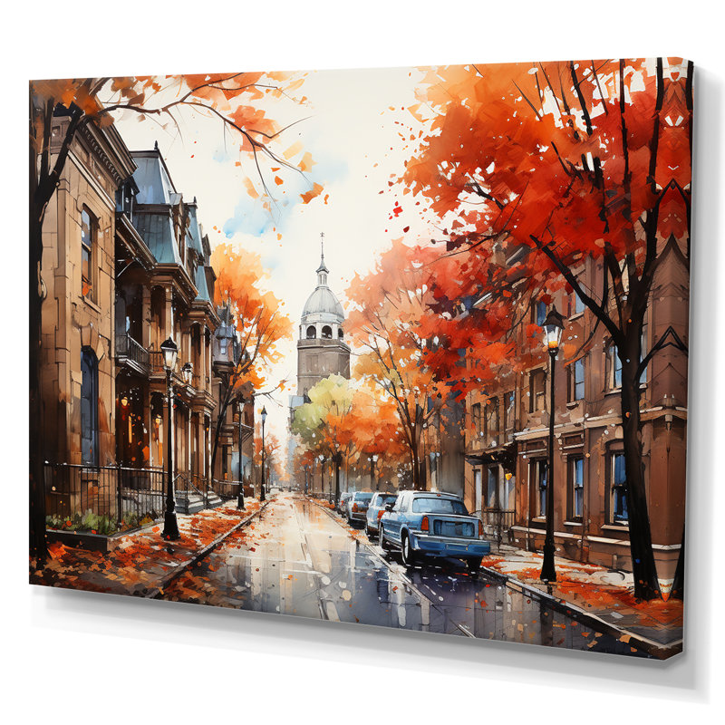Old Street Boston Views - Boston, art mural, Toile tendue, H 12 po x l 20 po x P 1 po