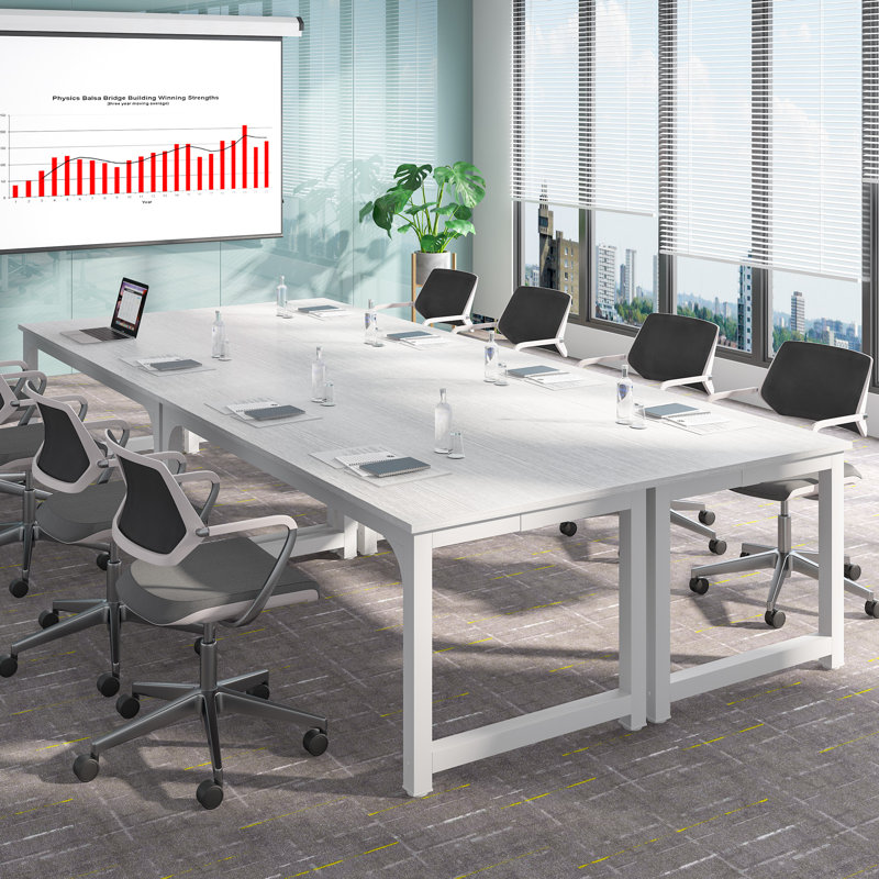 Chimkasi 70.86'' Rectangle Conference Table, White