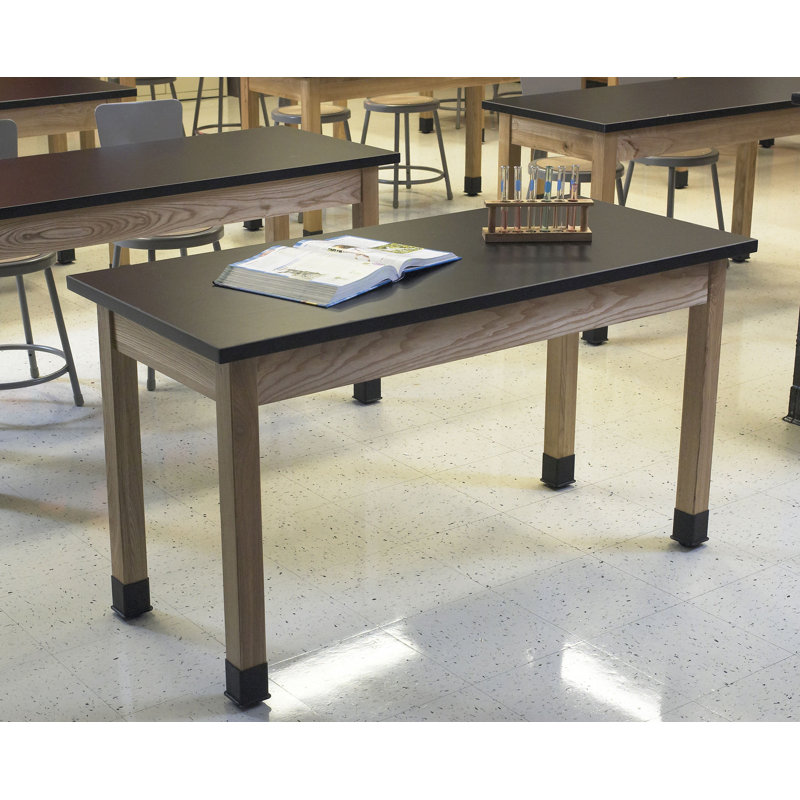Ash Wood Frame 54" High Pressure Laminate Science Lab Table