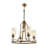Elegant Modern Chandelier, Antiquation Finish, 19.7 x 19.7 inches | Durable Metal Body, Glass Cap, 4 x E27 Max 6W Sockets | Perfect for Glam, Industrial & Traditional Décor, IP20 Rated for Indoor Use