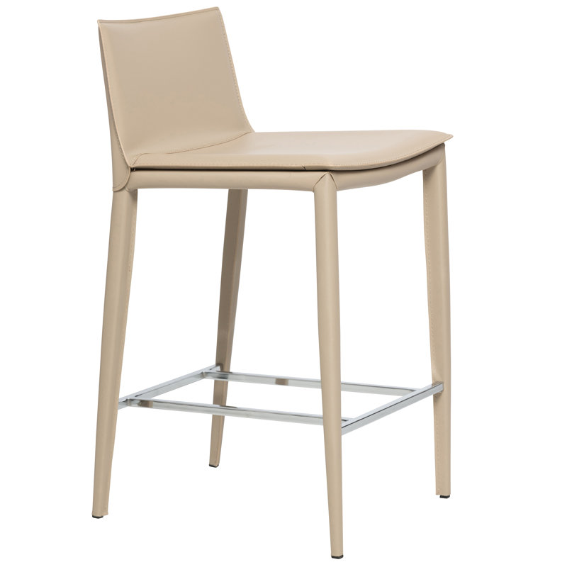Holleman Leather 25.5" Counter Stool, Sand