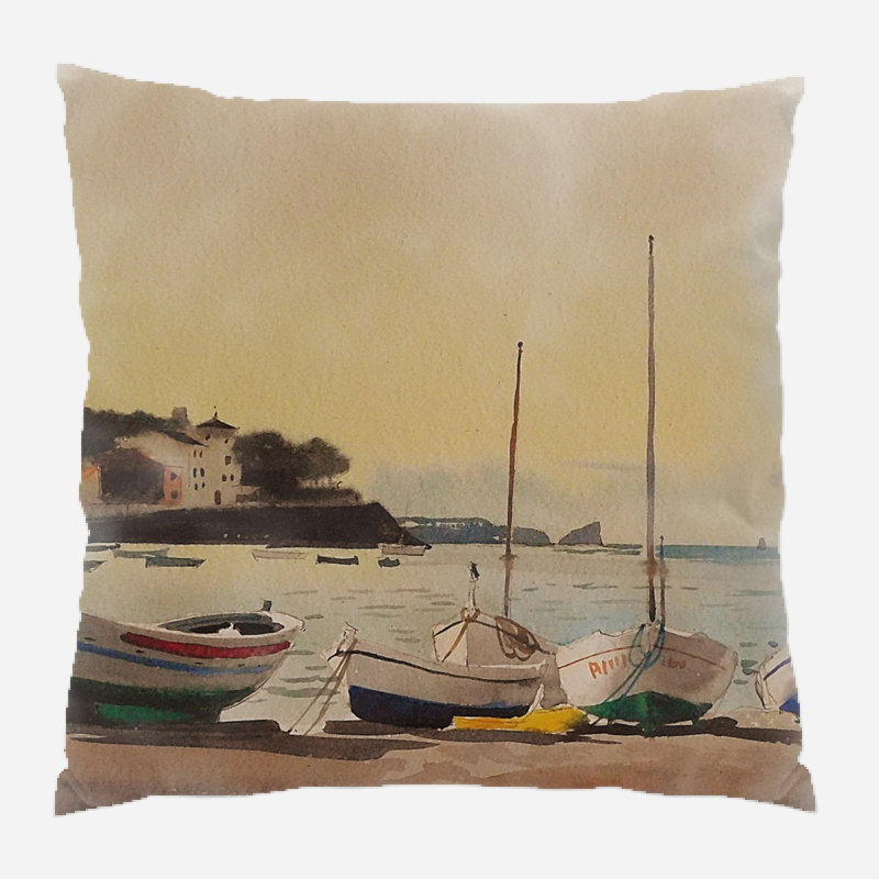 Coussin décoratif art Petrone, Microsuède, Intérieur