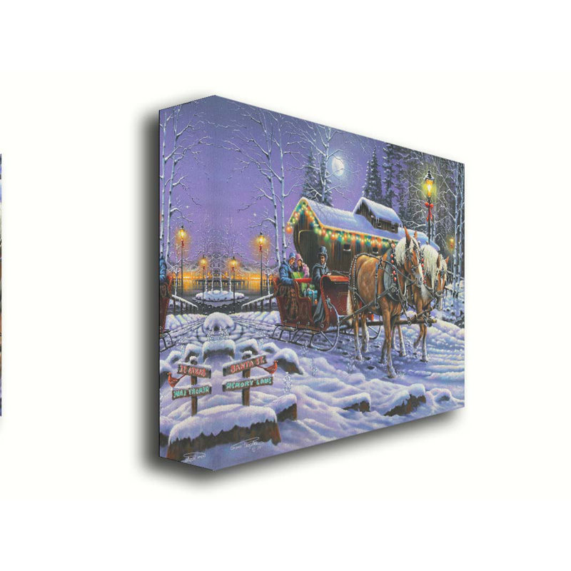 A Trot Down Memory Lane, H 18 po x l 24 po x P 1,5 po, Toile tendue, Pas de tapis