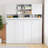Wall Murphy Bed With Ample Storage Space And Chevron Stripes