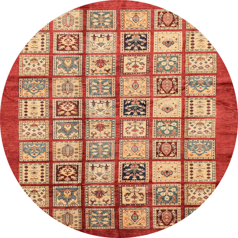 Tapis abstrait moderne 3729, Rond 5 pi
