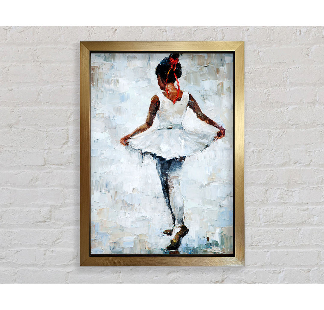 Dorinda White Ballerina 5 Gerahmter Druck Wandkunst