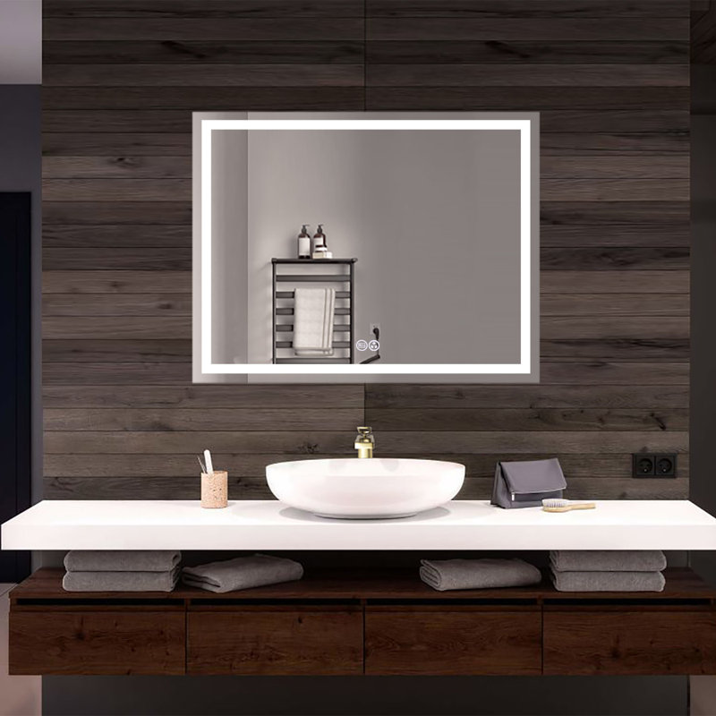 Miroir lumineux biseauté Laniel, 32 po x 39 po
