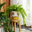 Stoneware Ceramic Planter with Decorative Face Design and Elevated Base for Modern Contemporary Decor-165248137