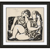 Two Seated Women Giclee Print by David Phoenix