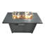 Foyer de table extérieur en acier au propane de 25 po H x 42 po avec couvercle