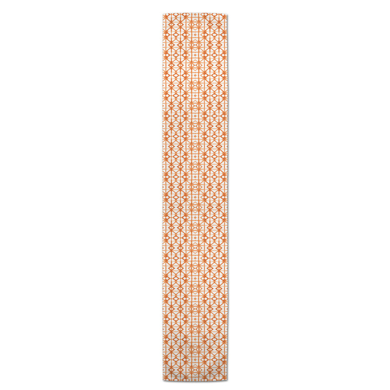 Chemin de table Lynda, 72 po x 16 po, Orange, Mablethorpe Shibori