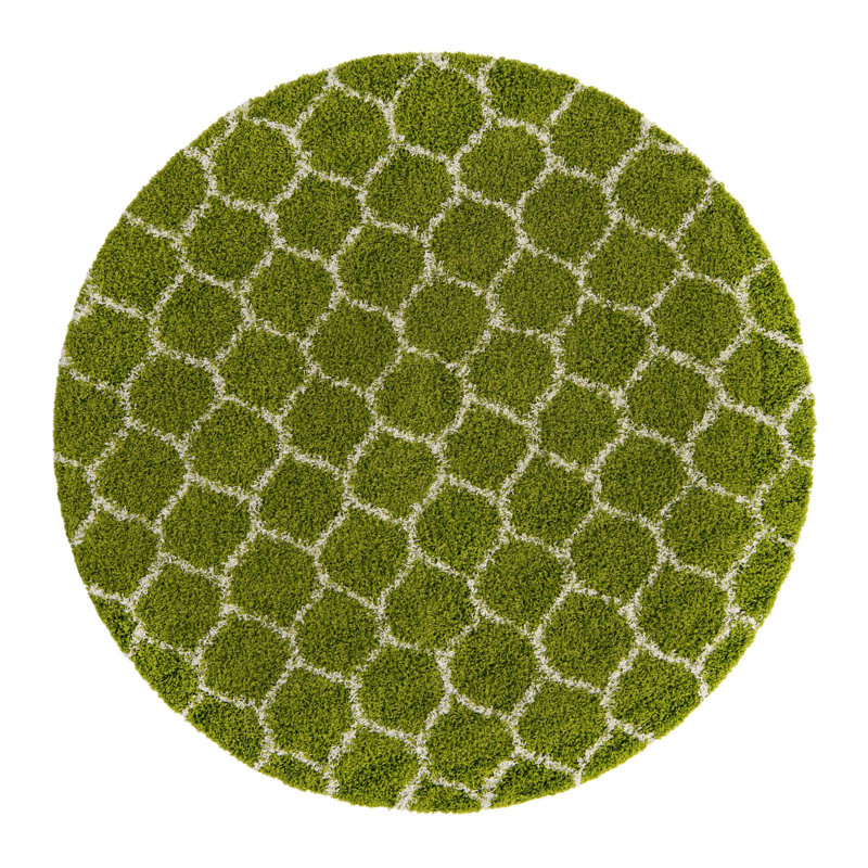 Geometric Indoor Rug, Round 7'10"