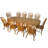 96" high pressure laminated oak dining set