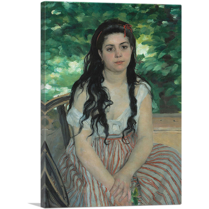 «In Summer 1868» par Pierre-Auguste Renoir, reproduction d'art sur toile tendue, H 40 po x l 26 po x P 1,5 po