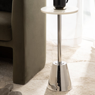 Table ronde en marbre et métal
