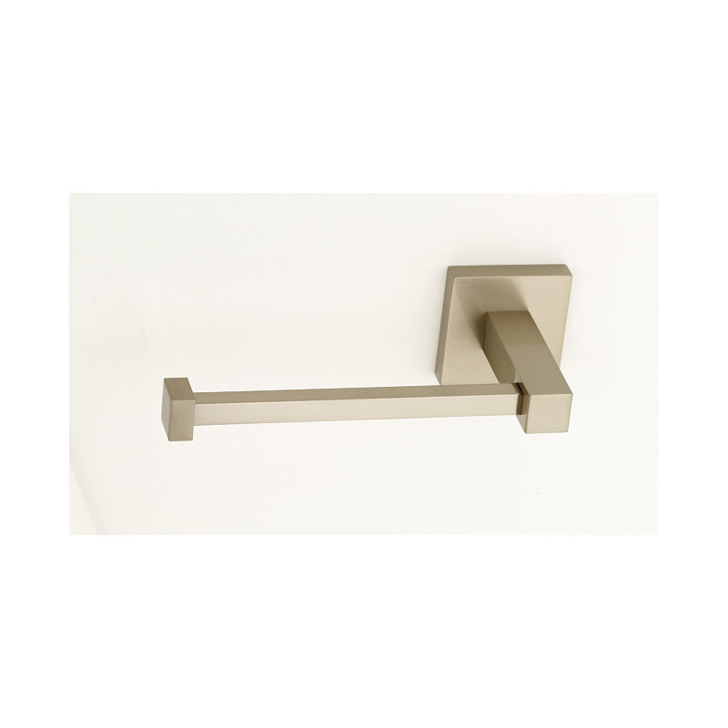 Contemporary II Single Post Wall Mounted Toilet Paper Holder, Satin Nickel