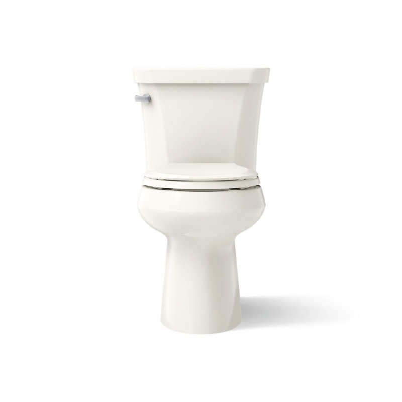 Highline 1.28 GPF Water Efficient Round Two-Piece toilet (Seat Not Included), Biscuit
