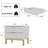 19.7" 2-Drawer Nightstand With Metal Legs