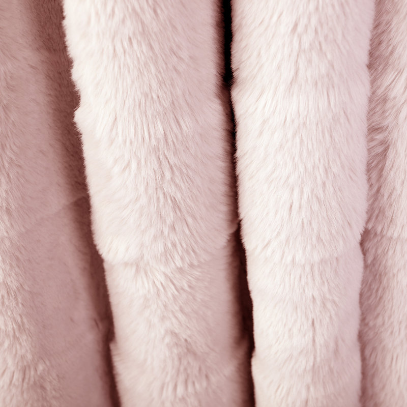 Couverture en fausse fourrure - jeté grand 60 x 80 pouces avec devant en fausse fourrure moelleux et dos en fourrure de vison - Literie pour canapés et lits par Lavish Home