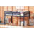 Solid Wooden, Rubber Wooden Twin Loft Bed With Ladder, Bed Platform Of Strengthened Slats, Blue-1742992183