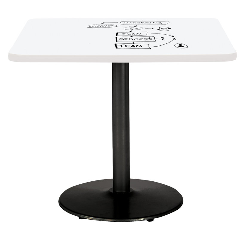 Table carrée pour salle de pause, Noir, H 29 po x L 36 po x l 36 po