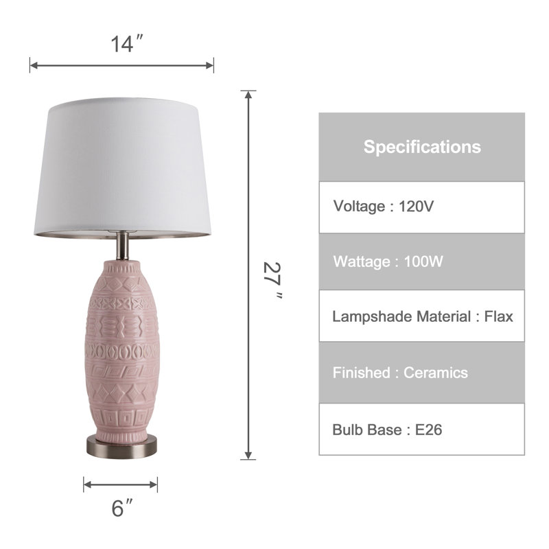 Modern Table Lamps,Transitional Table Lamp for Living Room, Contemporary Ceramic Table Lamp