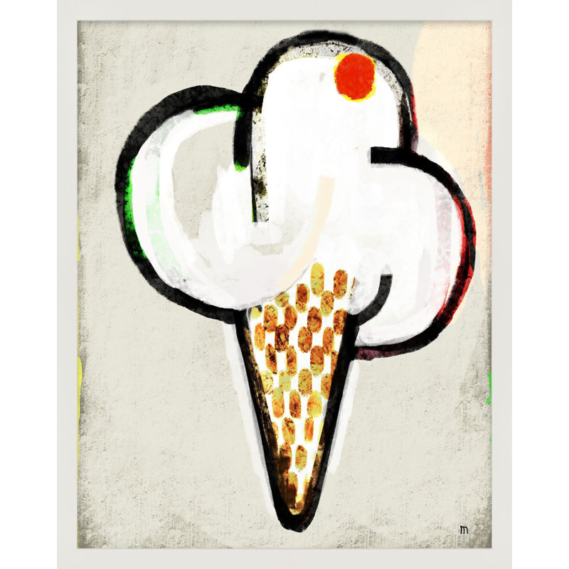 Threat Painting by StudioM, White Framed Paper, 38" H x 30" W x 1.25" D